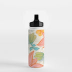 Exotic Tropical Flower Pattern Water Bottle Gallery Image 2
