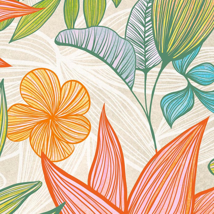 Exotic Tropical Flower Pattern Coffee Mug Gallery Image 2