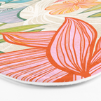 Exotic Tropical Flower Pattern Bath Mat Gallery Image 3