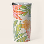 Exotic Tropical Flower Pattern Travel Mug Gallery Image 3