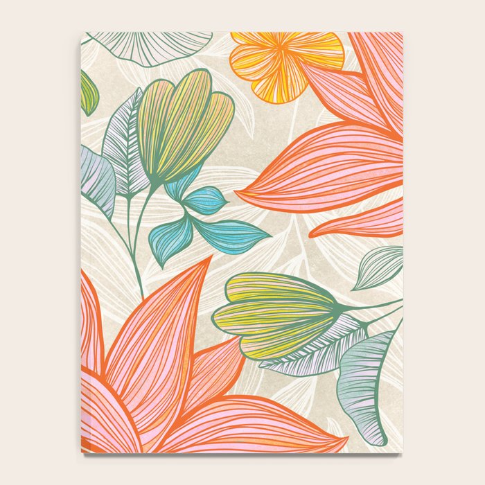 Exotic Tropical Flower Pattern Notebook Gallery Image 4