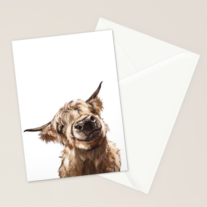 Highland Cow Stationery Card Gallery Image 2