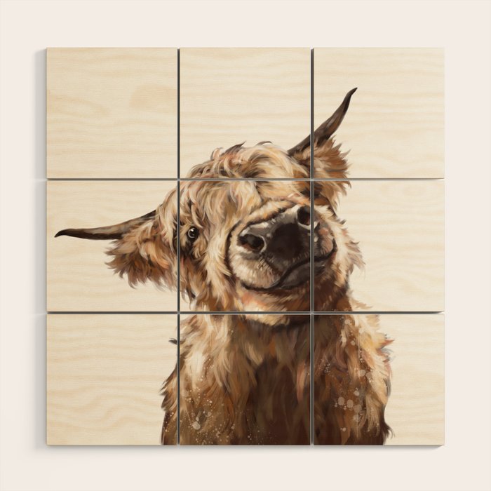 Highland Cow Wood Wall Art Gallery Image 1