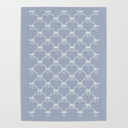 Bows & Ribbons Pattern XLIV Light Pastel Blue Poster Gallery Image 4