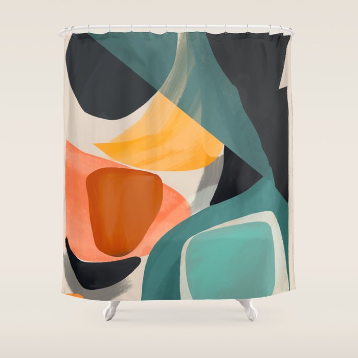 Modern Abstract Art 146 Shower Curtain Gallery Image 1