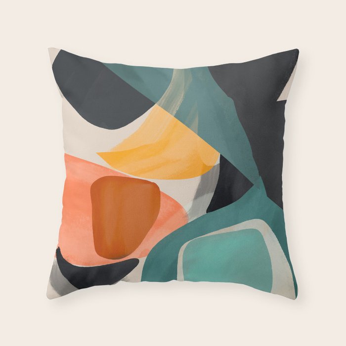 Modern Abstract Art 146 Throw Pillow Gallery Image 1