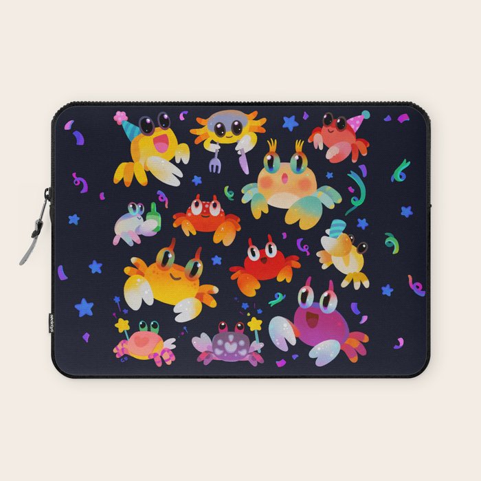Party crab Laptop Sleeve Gallery Image 1