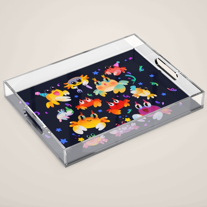 Party crab Acrylic Tray Gallery Image 1