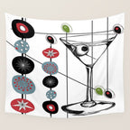Mid-Century Modern Art Atomic Cocktail 3.0 Wall Tapestry Gallery Image 4