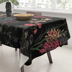 Exotic Midnight Floral Garden Tablecloth Gallery Image 3