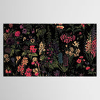 Exotic Midnight Floral Garden Tablecloth Gallery Image 2