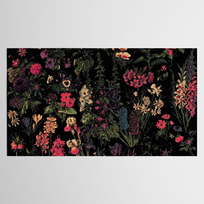 Exotic Midnight Floral Garden Tablecloth Gallery Image 2