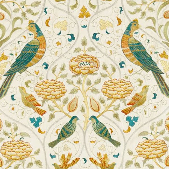 William Morris Vintage Seasons by May Melsetter Bird Blue Sea Glass Brick Pattern Coffee Mug Gallery Image 2