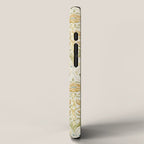 William Morris Vintage Seasons by May Melsetter Bird Blue Sea Glass Brick Pattern iPhone Case Gallery Image 2