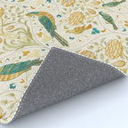 William Morris Vintage Seasons by May Melsetter Bird Blue Sea Glass Brick Pattern Rug Gallery Image 4