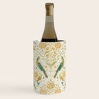 William Morris Vintage Seasons by May Melsetter Bird Blue Sea Glass Brick Pattern Wine Chiller Gallery Image 2