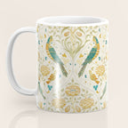 William Morris Vintage Seasons by May Melsetter Bird Blue Sea Glass Brick Pattern Coffee Mug Gallery Image 3