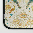 William Morris Vintage Seasons by May Melsetter Bird Blue Sea Glass Brick Pattern Laptop Sleeve Gallery Image 3