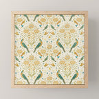 William Morris Vintage Seasons by May Melsetter Bird Blue Sea Glass Brick Pattern Mini Art Print Gallery Image 1