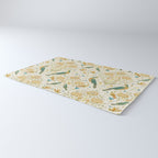 William Morris Vintage Seasons by May Melsetter Bird Blue Sea Glass Brick Pattern Rug Gallery Image 3