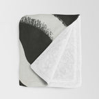Black & White Abstract Collage #1 Throw Blanket Gallery Image 3