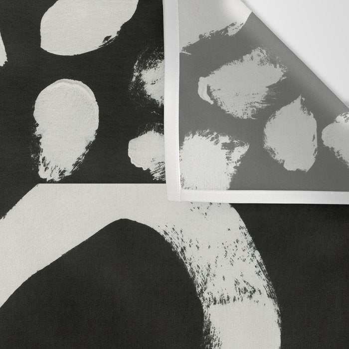 Black & White Abstract Collage #1 Wall Tapestry Gallery Image 3