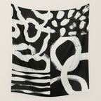 Black & White Abstract Collage #1 Wall Tapestry Gallery Image 4
