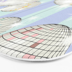 Striped Party Disco Ball Mint Bath Mat Gallery Image 3