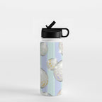 Striped Party Disco Ball Mint Water Bottle Gallery Image 1