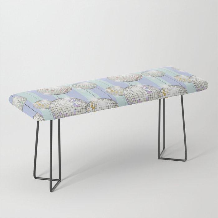 Striped Party Disco Ball Mint Bench Gallery Image 1