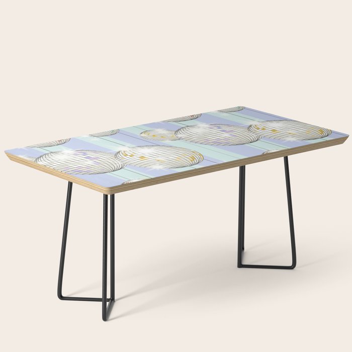 Striped Party Disco Ball Mint Coffee Table Gallery Image 1