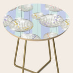 Striped Party Disco Ball Mint Side Table Gallery Image 2