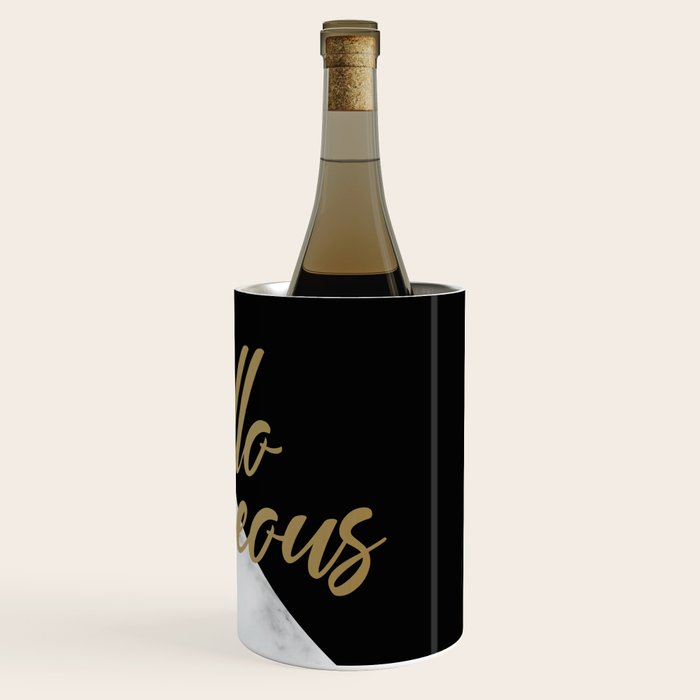 Hello Gorgeous, Meme, Marble and Black Wine Chiller Gallery Image 3