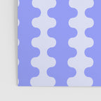 Modern Retro Wavy Ogee A-Go-Go Pop Stripes in Periwinkle Poster Gallery Image 3