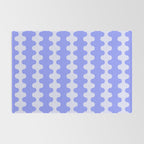 Modern Retro Wavy Ogee A-Go-Go Pop Stripes in Periwinkle Rug Gallery Image 2