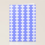 Modern Retro Wavy Ogee A-Go-Go Pop Stripes in Periwinkle Stationery Card Gallery Image 2