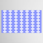 Modern Retro Wavy Ogee A-Go-Go Pop Stripes in Periwinkle Tablecloth Gallery Image 2