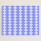 Modern Retro Wavy Ogee A-Go-Go Pop Stripes in Periwinkle Jigsaw Puzzle Gallery Image 1