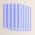 Modern Retro Wavy Ogee A-Go-Go Pop Stripes in Periwinkle Wrapping Paper Gallery Image 3
