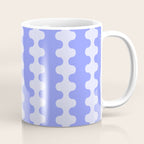 Modern Retro Wavy Ogee A-Go-Go Pop Stripes in Periwinkle Coffee Mug Gallery Image 1