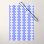 Modern Retro Wavy Ogee A-Go-Go Pop Stripes in Periwinkle Wrapping Paper Gallery Image 1