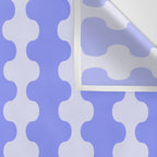 Modern Retro Wavy Ogee A-Go-Go Pop Stripes in Periwinkle Wall Tapestry Gallery Image 3