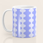 Modern Retro Wavy Ogee A-Go-Go Pop Stripes in Periwinkle Coffee Mug Gallery Image 3