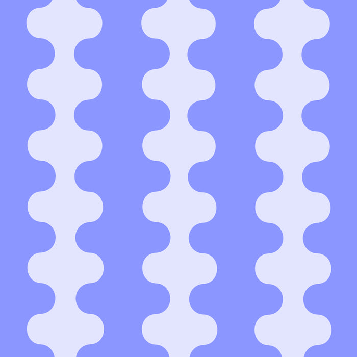 Modern Retro Wavy Ogee A-Go-Go Pop Stripes in Periwinkle Coffee Mug Gallery Image 2