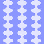 Modern Retro Wavy Ogee A-Go-Go Pop Stripes in Periwinkle Coffee Mug Gallery Image 2