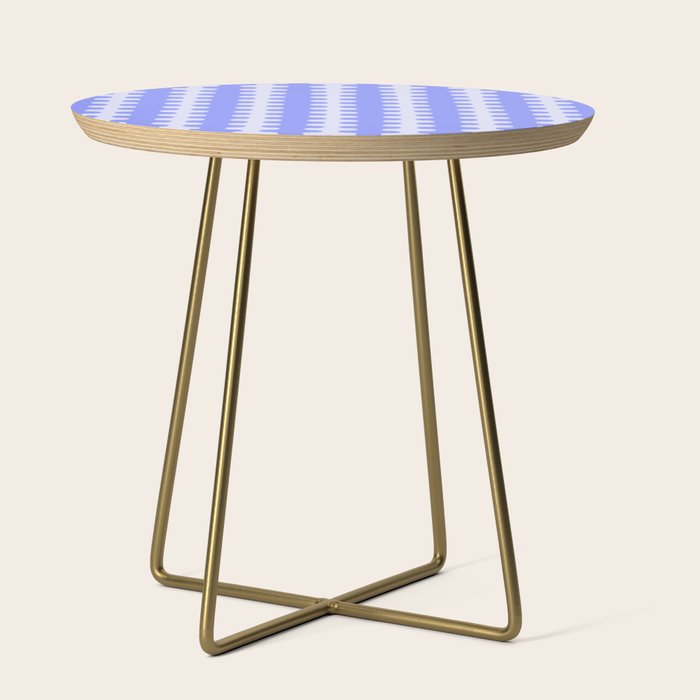 Modern Retro Wavy Ogee A-Go-Go Pop Stripes in Periwinkle Side Table Gallery Image 1