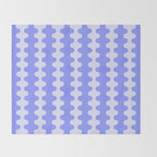 Modern Retro Wavy Ogee A-Go-Go Pop Stripes in Periwinkle Throw Blanket Gallery Image 2