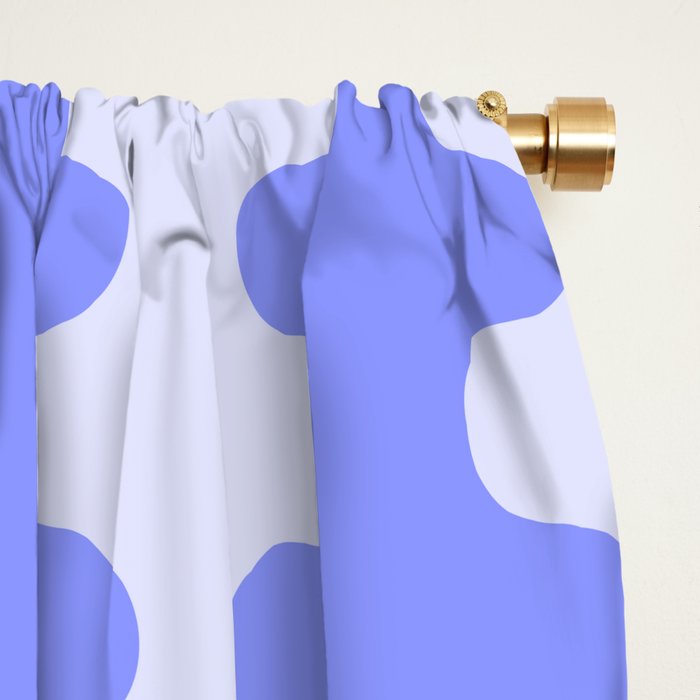 Modern Retro Wavy Ogee A-Go-Go Pop Stripes in Periwinkle Window Curtain Gallery Image 2