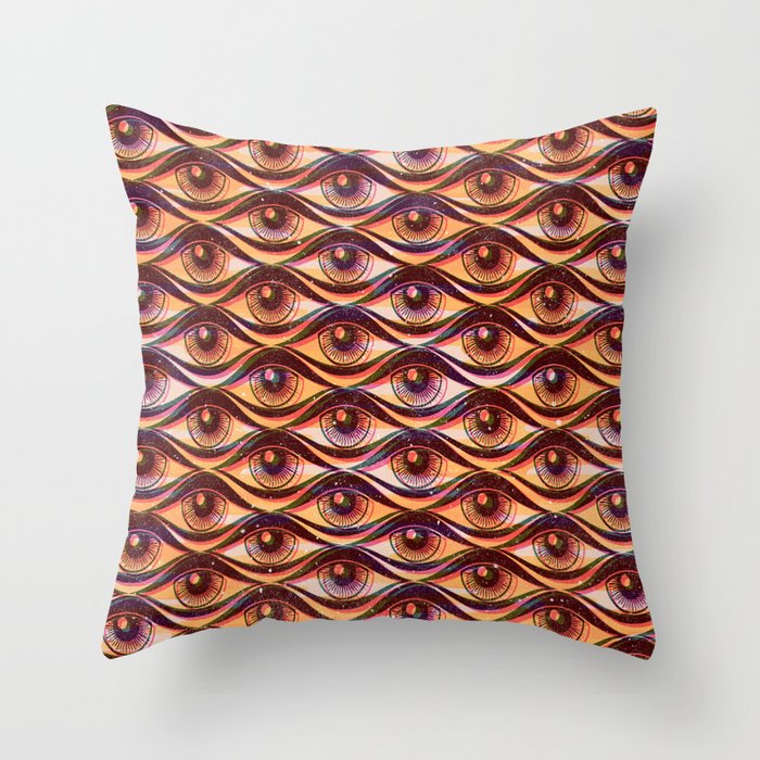 Hypnotized - vintage gold Throw Pillow Gallery Image 1