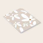 Quirky Florals in Beige, Terracotta and White Notebook Gallery Image 3